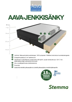 AAVA jenkkisänky paketti 180 x 200 cm