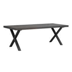 BROOKLYN ruokapöytä 220 x 95 cm X-mallisilla metallijaloilla