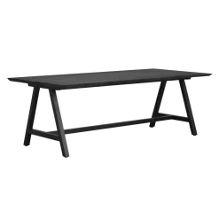 CARRADALE ruokapöytä 220 x 100 cm metallijaloilla - Stemma