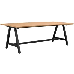 CARRADALE ruokapöytä 220 x 100 cm metallijaloilla - Stemma