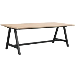CARRADALE ruokapöytä 220 x 100 cm metallijaloilla - Stemma