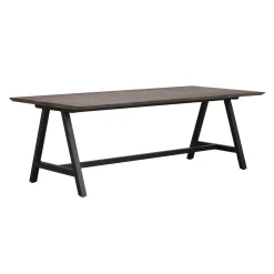 CARRADALE ruokapöytä 220 x 100 cm metallijaloilla - Stemma