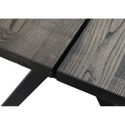 CARRADALE ruokapöytä 220 x 100 cm V-mallisilla metallijaloilla