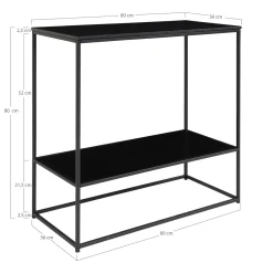 DOLCE VITA sivupöytä/konsolipöytä 80 cm
