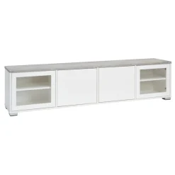 KIVI tv-taso 192 cm 2 ovea ja 2 lasiovea reunoilla