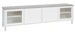 KIVI tv-taso 192 cm 2 ovea ja 2 lasiovea reunoilla