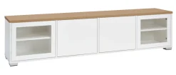 KIVI tv-taso 192 cm 2 ovea ja 2 lasiovea reunoilla