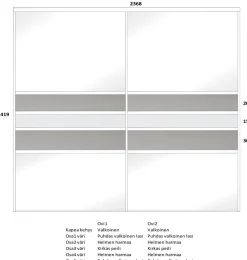 LAKEUS DESIGN liukuovikaappi mittatilauksena 240 x 60 x 250 cm