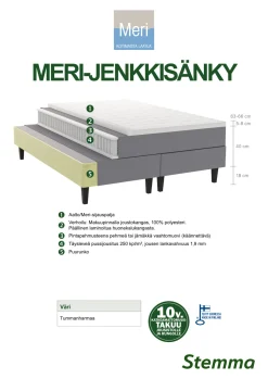 MERI jenkkisänky paketti 120 x 200 cm sijauspatja 50 mm