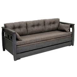 REIMARI 3 hengen puusohva + Kolmi-patjasarja Hygge-kankaalla