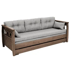 REIMARI 3 hengen puusohva + Kolmi-patjasarja Hygge-kankaalla