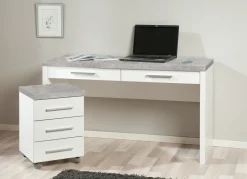 SHAPE työpöytä 130 cm laatikoilla