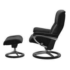 STRESSLESS MAYFAIR M SIGNATURE tv-tuoli + rahi Paloma nahkaverhoilulla