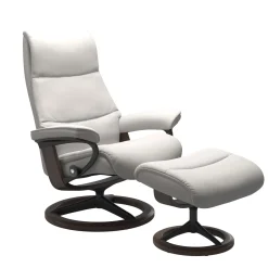 STRESSLESS VIEW M SIGNATURE tv-tuoli + rahi Batick nahkaverhoilulla