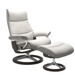 STRESSLESS VIEW M SIGNATURE tv-tuoli + rahi Batick nahkaverhoilulla